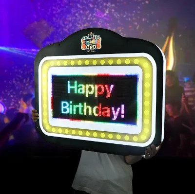 Acrylic LED Screen Display Bottle Presenter Programmable LED Billboard Advertising Wine Bottle Glorifier Factory App
