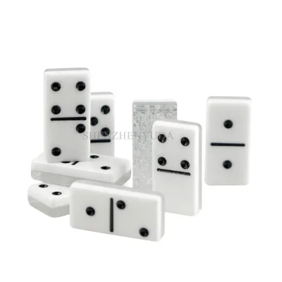 Set of 28  No Spinner Board Game Domino Custom Dominoes and  Sets 2 Layer for Adults Entertainment