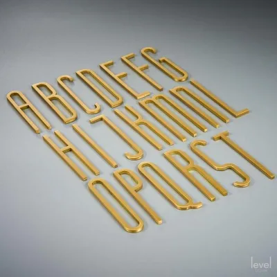Customized Modern Metal Letters Sign for Home Decor and Wedding Party Name Sign Aluminum Brass Material