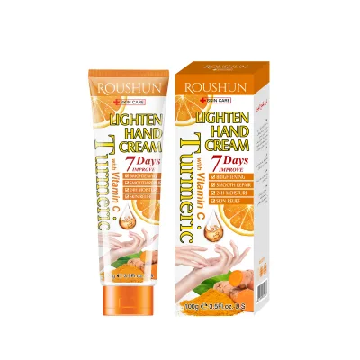 Private Label Turmeric Lighten Hand Cream With Vitamin C 7 Days Improve Brightening Smooth Repair