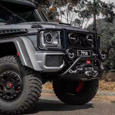 New Black Winch Mount for G-Class Reinforced Integrated Design High Load-Bearing Recovery Base Off-Road Retrofit/Upgrade No-Cut