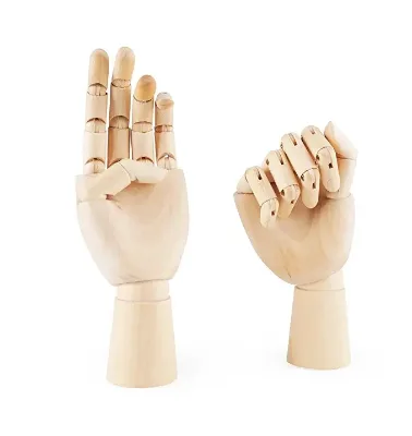 Bview Art Wooden Movable Hand Joint Model for Art Mannequin Sketch Reference