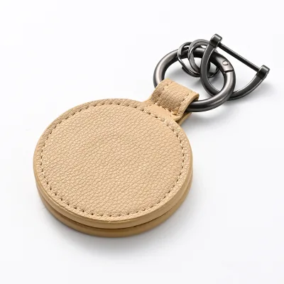 Magnetic Hat Clip for Travel Klipsta Custom Shape Round Sexangle Vegan Khaki Pu Leather Magnetic Hat Clips