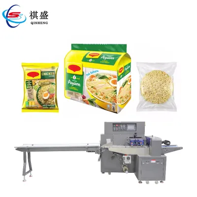 Automatic Instant Noodle Bag Pack Machine Ramen Maggi Indomie Noodle Flow Packaging Wrapping Machine for Instant Noodle