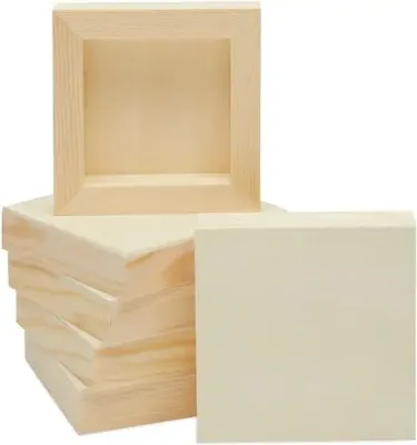 Custom DIY Painting Square Wooden Sail Cloth Board Craft Board 8x8" with Custom Logo and OEM/ODM Available