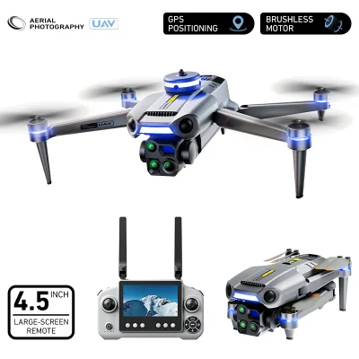 P51 HD Mini Drone with Camera 1080P HD Foldable GPS Auto Return Pocket Drone for Travel Selfie Obstacle Avoidance Toy Gift