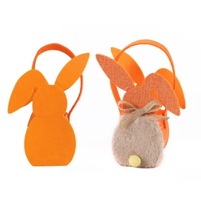 Hot Sales Festive Easter Gnome Basket Decorations Small Snacks Bag Bunny Ear Handbag Cookie Buckets MOQ 1kg Party Decorations