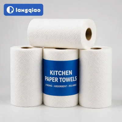 Custom Printed Paper Towels TAD Kitchen Paper Towel Manufacturer FSC Certified Virgin Pulp High Absorbency OEM Private Label