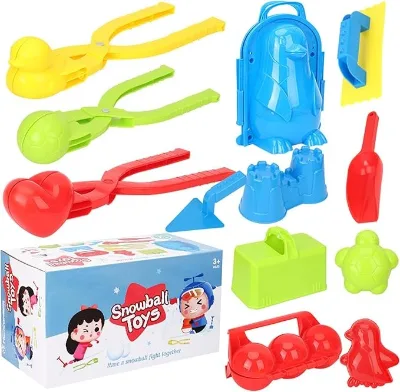 Outdoor Plastic Snow Toys for 5 to 7 Year Olds-Early Learning Snowball Maker Snow Molds Shovel Toys CPS Brand