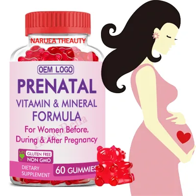 Private Label Natural Prenatal Gummy Candy Fertility Support Immune Support for Adults