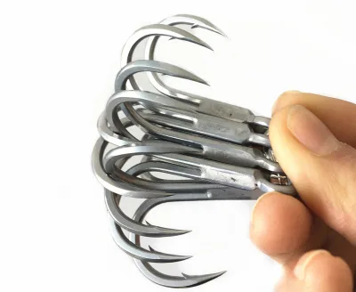 Raptor-Z Strong 6071-4X-HG Treble Hook #4 #2 #1 1/0 2/0 3/0 4/0 5/0 Saltwater Fishing High Carbon Treble Hook With Barbed