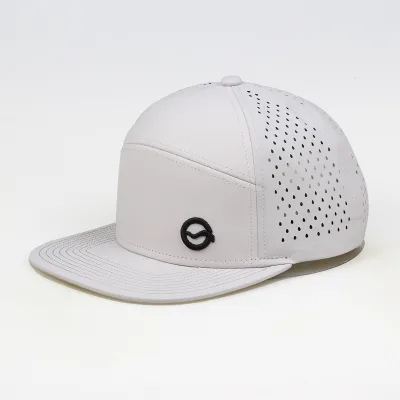 White Waterproof Snapback Hats Size 62 Waterproof Golf Six Panel Waterproof Hat Perforated Hat 6 Panel
