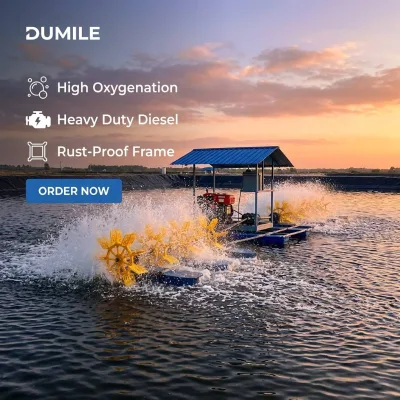 DUMILE Diesel Paddle Wheel Aerator No External Power Required for Off-grid Remote Fish Shrimp Farms