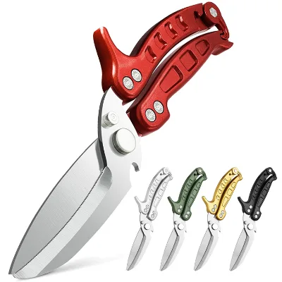4-in-1 Kitchen Shears All Purpose Detachable Heavy Duty Premium Poultry Shear Chicken Scissors with Non-Slip Metal Handle