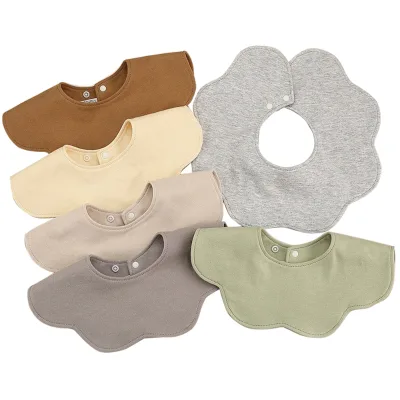 Cotton Baby Bibs, 2-Ply Drool Bandanas for 0-2 Years, Soft Double-Sided Infant Feeding Bibs, Wholesale Baby Drool Cloths