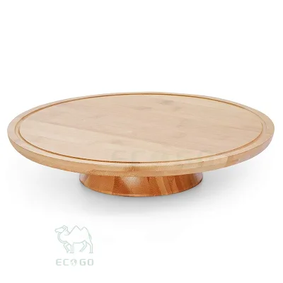 Eco-friendly Bamboo Cake Stand for Café Dessert Presentation