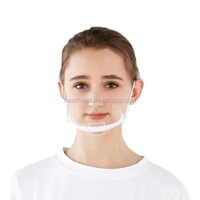 Hanging Ear Type Transparent Permanent Anti Fog Plastic Mask