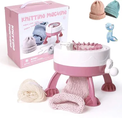 22 Needles Knitting Machine Smart Knitting Board Rotating Double Knit Loom Machine With Row Counter for Kids Children Adults Beg