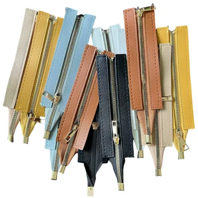 DIY Zipper for Woven Bag Hardware PU Leather Zipper Sewing Accessories 18cm Metal Zipper for Clothes Shoes Supplies