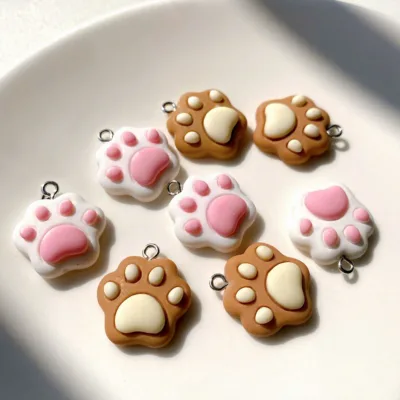 Fashion DIY Resin Cute Claw Jewelry Pendant Break Proof 20mm Approx 100PCs/Bag 1670339