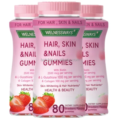 OEM   Hair Skin and Nails Gummies Hair Skin and Nail Health Natural Hair Skin & Nails  Gummy of Multivitamin Support Hydrate