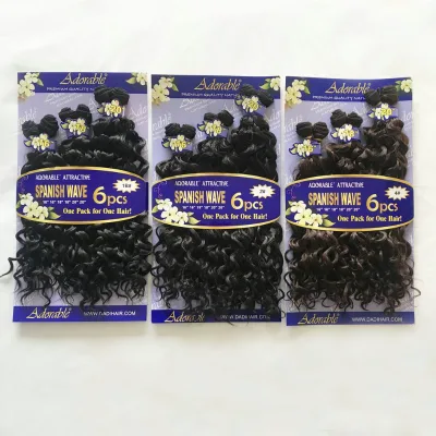 Synthetic Fiber Hair Expression Curly Hair Weft Water Wave 6pcs 4#