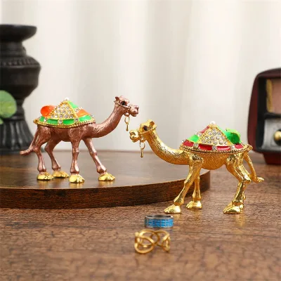 Creative Camel Metal Travel Souvenir Jewelry Box Camel Statuette
