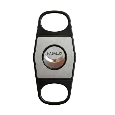 Stainless Steel & Plastic Double Blade Portable Cigar Cutter Eco-Friendly Modern Cigar Accessory