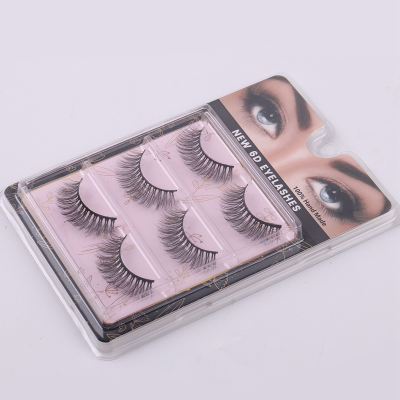 3 Pairs 6D 3D Mink Eyelashes Nature Fluffy False Lashes Box Vendor Wholesale Hot Sale Full Strip Lashes Bulk Fan Eyelashes