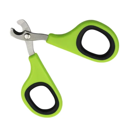 Best Selling Stainless Steel Curved Blades Ergonomic Non-Slip Handle Pet Nail Scissors Claw Trimmer for Cats & Small Pets