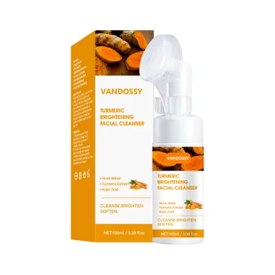 Private Label  Oil Free Effectively Nourished Makeup Remover Bubble Facial Foam Cleanser Turmeric Facial Cleansing Mousse