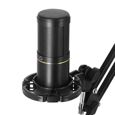 48V Power Supply Condenser Microphone Set Stand for Live Broadcast Recording Kit Musical Instrument Accessory