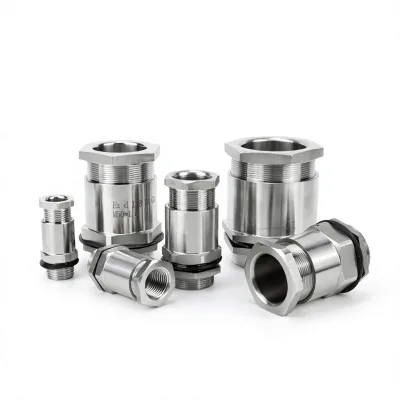 BOERDA SS304 Stainless Steel Cable Gland Explosion Proof Metal Conduit Connector IP68 Waterproof M25 G3/4 PG Metric Wholesale