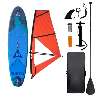 2023 Latest Design Inflatable SUP Sail Windsurf Board CE Certified 4-6" Thick Ocean Use