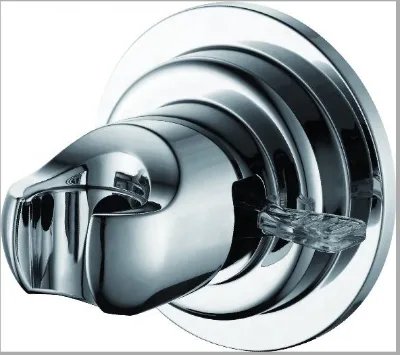 High Quality ABS Chrome Single Water Outlet Shower Head Holder with Suction Cup Installation for Bathroom Silver 2025