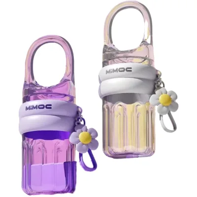 Creative 500ML Portable Coffee Cup for Ladies High-Appearance Level Plastic Water Cup With Lock Handle for Couples
