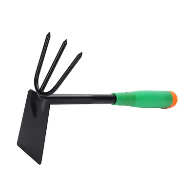 Gardening Double Hand Tool Garden Grubbing Hoe Iron Fork Hoes With Plastic Handle for Farm Tool