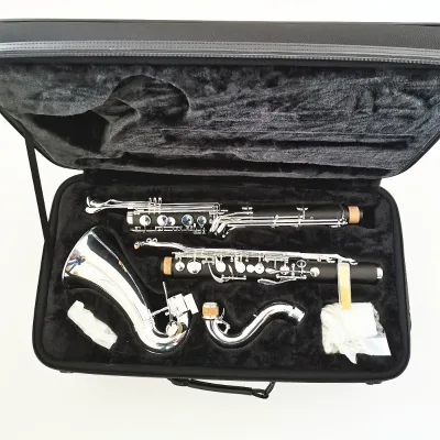 Double Register Key Low Eb Bass Clarinet with Baige Good case