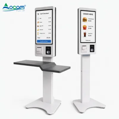 POS Systems 32 Inch Touch Screen All-in-One Self-Service Kiosk Terminal with Thermal Printer and NFC Scanner Wholesale Factory