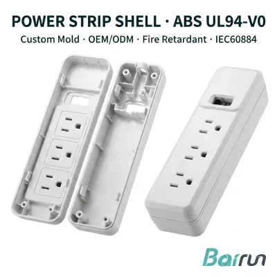 Rapid Tooling Supplier ABS PC PP PA66 Electronic Enclosure DFM Analysis OEM Power Strip Parts Injection Mold Household