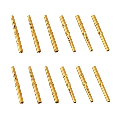 Customized 12mm Round Head Bright Spring Pin Male and Female POGO Pin for New Energy Charging Cnc Machining Service