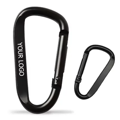 Hardware Spring Hook Mountaineering Buckle Flat Hook Carbon Steel Black Finish