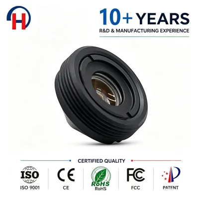 Pinhole Lens 3.7mm 1/3" 1.3MP 97 Angle of View Manual Focus Mount M12