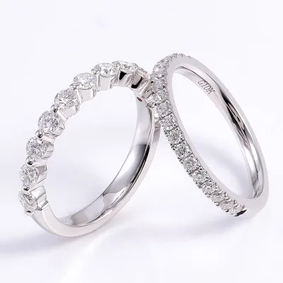 Provence Custom Jewelry Rings with Stones Wedding Ring Set 10k 14k 18k White Gold with Diamond for Couple Promise Ring Set