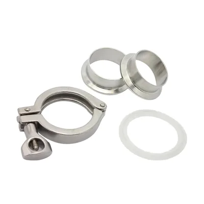 DN50 Stainless Steel 304 Ferrule Sanitary Tri Clamp Gasket Tri Clamp Ferrule Tri Clamp Union Set