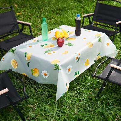 Outdoor Camping Disposable Table Covers Waterproof and Oil-Proof PEVA for Spring Picnics Wash-Free and Sunscreen Non-Slip