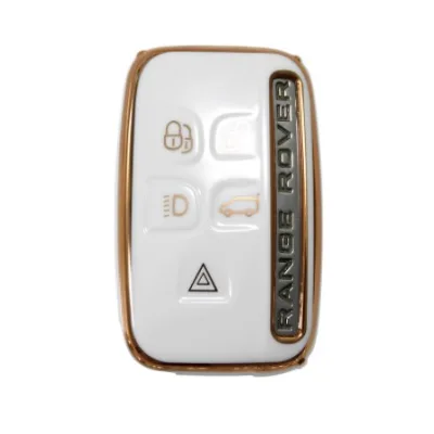 Factory Sales Car Key Cover for Jaguar Gold Edge TPU Auto Key case for Land Rover Range Rover Sport Evoque Discovery 5