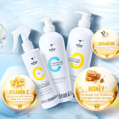 300ml/500ml/1000ml Yellow Fifteen Moisturizing Nourishing Argan Oil Shampoo Conditioner Mask Home Kit for Oily Hair