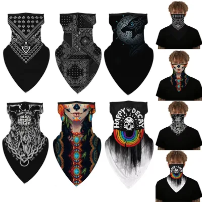 Face Cover Balaclava Scarf Neck Outdoor Sport Earloop Headband Unisex Fashion Funny Windproof Dust Wrap Camping Accessory