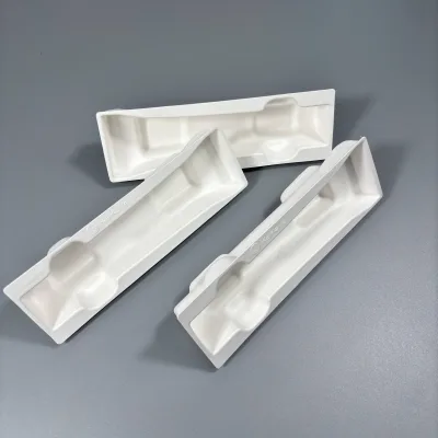 Recycled Paper Pulp Molded Cosmetic Skincare Gift Set Box Customized Eco Friendly Paper Box